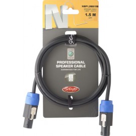 Stagg NSP1,5SS15B, kabel SPK/SPK 4pin, 1,5m