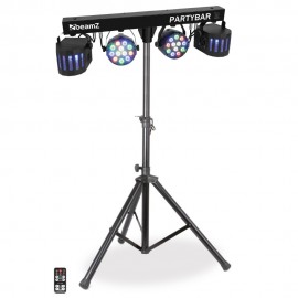 BeamZ Party BAR 2x LED PAR 12x1W RGBW + 2x Derby 4x1W RGBW