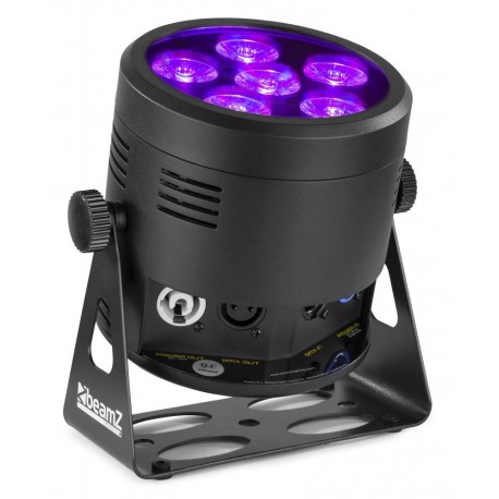 BeamZ Professional BBP66 LED reflektor na baterie, 6x 6W QCL