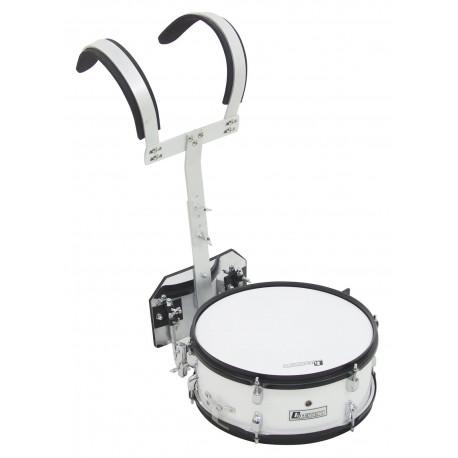 Dimavery MS-200, pochodový snare 14" x 5,5" s postrojem, bílý