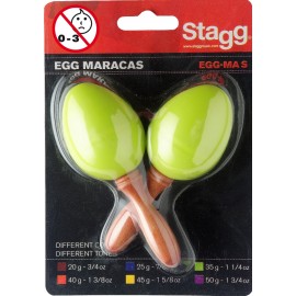 Stagg EGG-MA S/GR, pár vajíček, krátká rukojeť, zelené