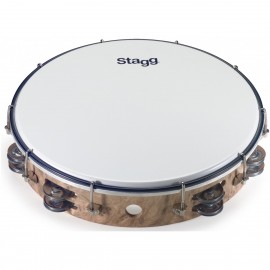 Stagg TAB-212P/WD, dvouřadá laditelná tamburína, 12"