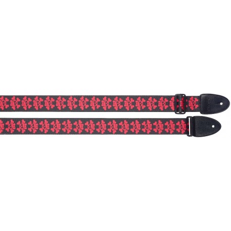 Stagg STE GIRL BK/RED, kytarový popruh, černočervený