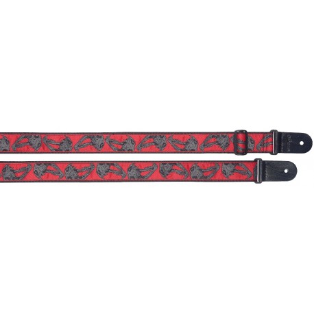 Stagg SWO-SKBEAST RED, kytarový popruh, červený