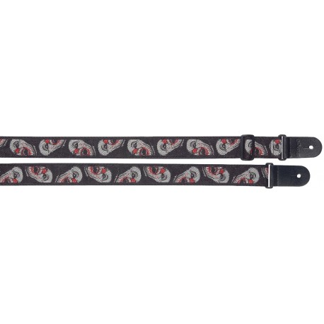 Stagg SWO-SKCLOWN BLK, kytarový popruh, černý
