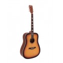 Dimavery STW-40, akustická kytara typu Dreadnought, sunburst