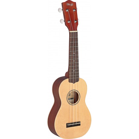 Stagg US60-S, sopránové ukulele, masivní smrk/mahagon