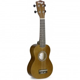 Stagg US NAT, sopránové ukulele s pouzdrem, přírodní