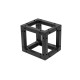 DECOTRUSS Quad, rohový díl černý