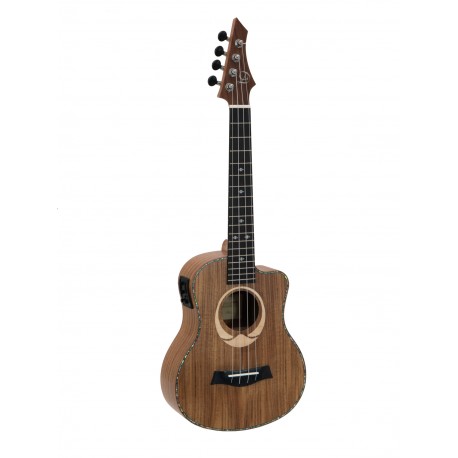 Dimavery UK-200, elektroakustické tenorové ukulele, přírodní