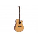 Dimavery STW-90, elektroakustická kytara typu Dreadnought, přírodn