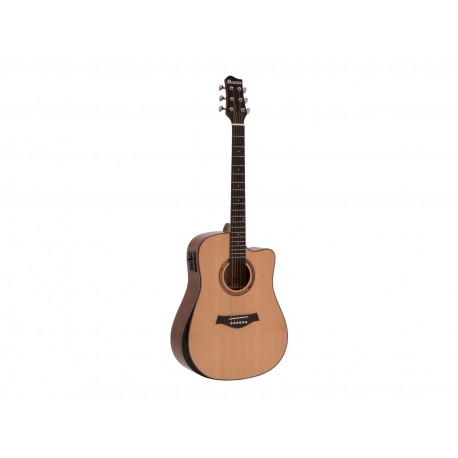 Dimavery ASW-60, elektroakustická kytara typu Dreadnought, přírodn