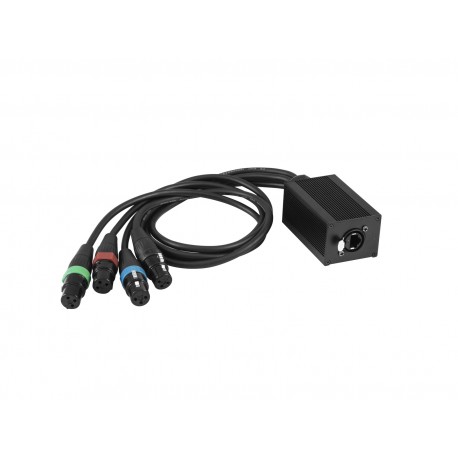 Eurolite DNK-2, síťový rozbočovač DMX signálu, 1x RJ45/4x XLR sami