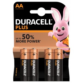 Duracell Plus AA baterie, 1.5V alkalické, 4ks