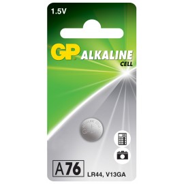 GP baterie LR44 (A76) 1.5V alkalická, 125mAh