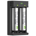 GP baterie 18650 2ks + nabíječka, Li-Ion, 2600mAh