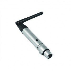 DMX bezdrátový přijímač 2,4 GHz, 3 pin XLR, stříbrný