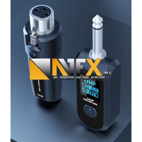 Bezdrátový systém Přijímač XLR a vysílač JACK 6,3mm