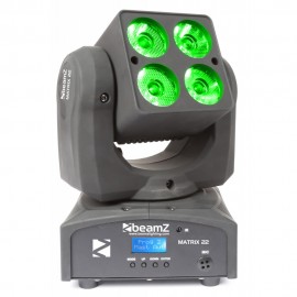 Beamz LED otočná hlavice Matrix 22, 4x 10W QCL CREE, IR, DMX