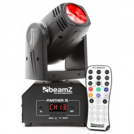 Beamz LED otočná hlavice Panther 15, 1x10 RGBW, IR, DMX