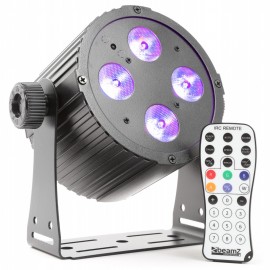 BeamZ LED FlatPAR 4x18W HCL, IR, DMX, černý
