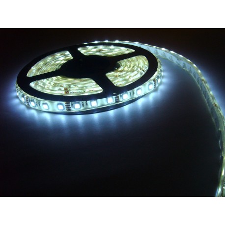 LED páska SMD5050, studená bílá, 12V, 1m, IP68, 60 LED/m